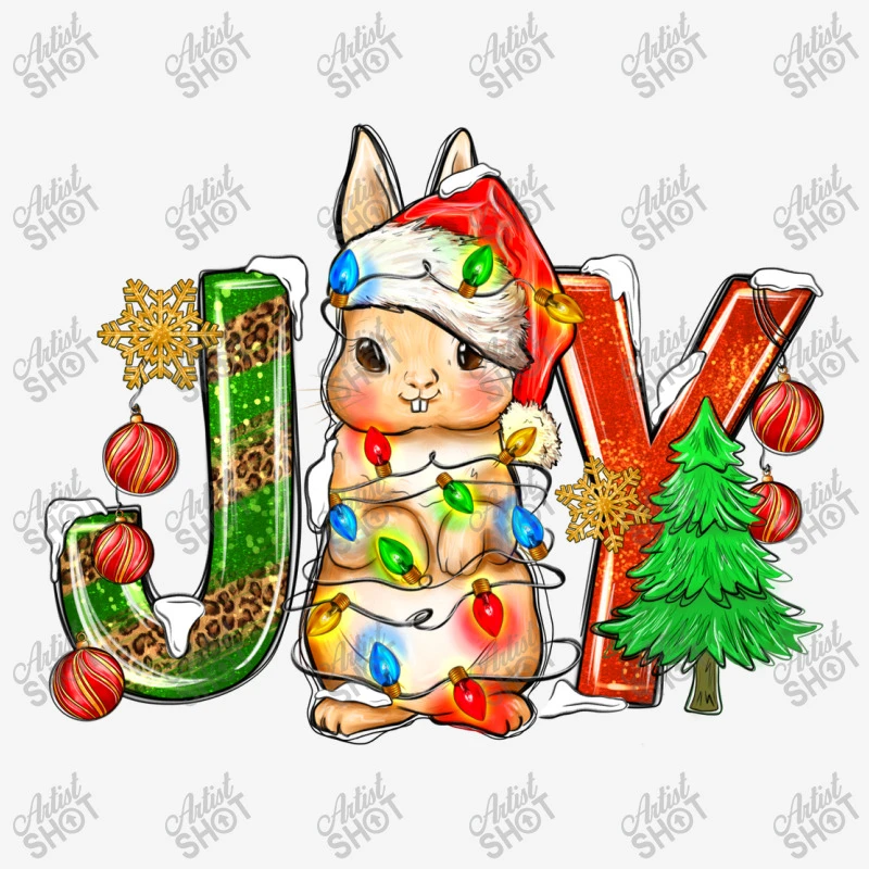 Joy Christmas Rabbit Throw Pillow 3 Joy Christmas Rabbit Throw Pillow - Image 3