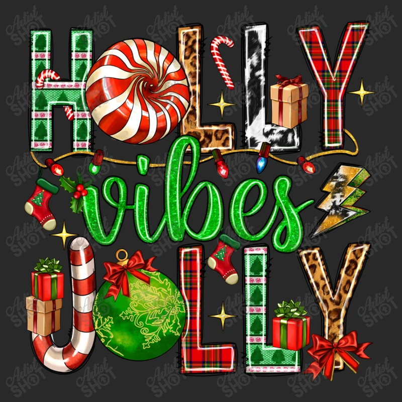 Holly Jolly Vibes With Christmas Candies Printed Hat 4 Holly Jolly Vibes With Christmas Candies Printed Hat - Image 4