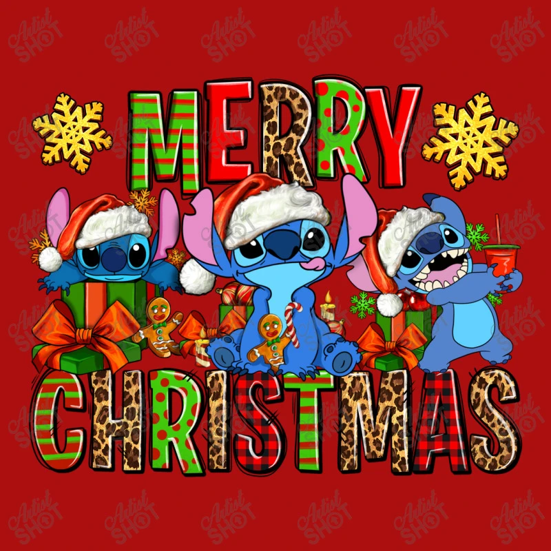 Merry Christmas Stitch Printed Hat 4 Merry Christmas Stitch Printed Hat - Image 4