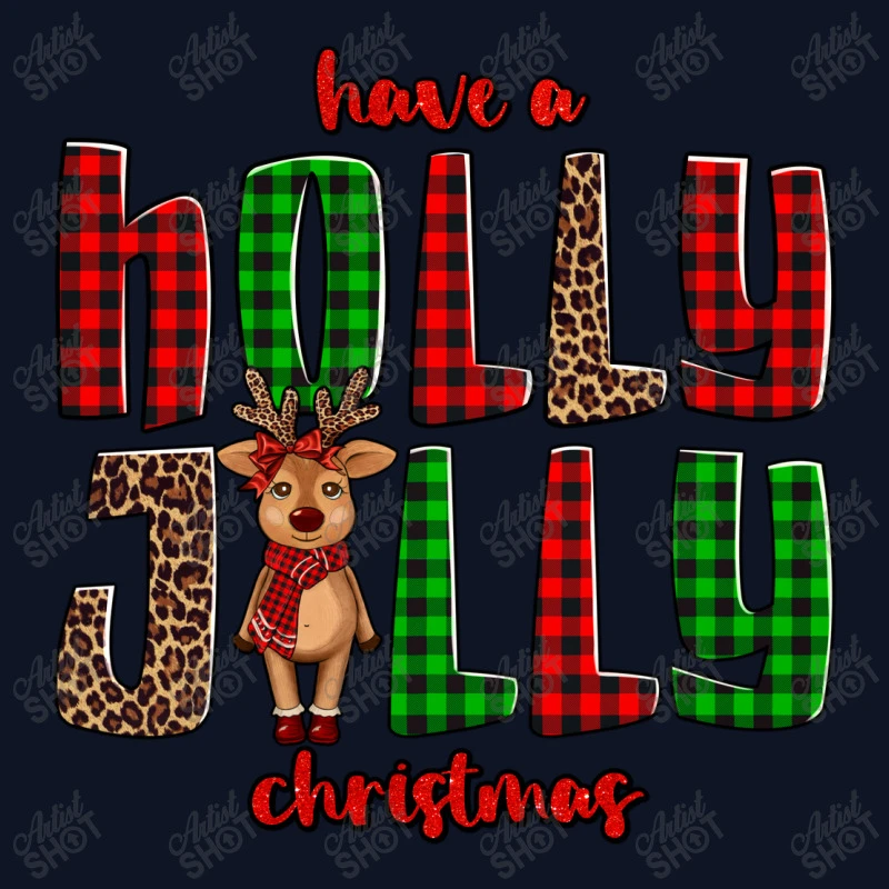 Have A Holly Jolly Christmas Reindeer Printed Hat 4 Have A Holly Jolly Christmas Reindeer Printed Hat - Image 4