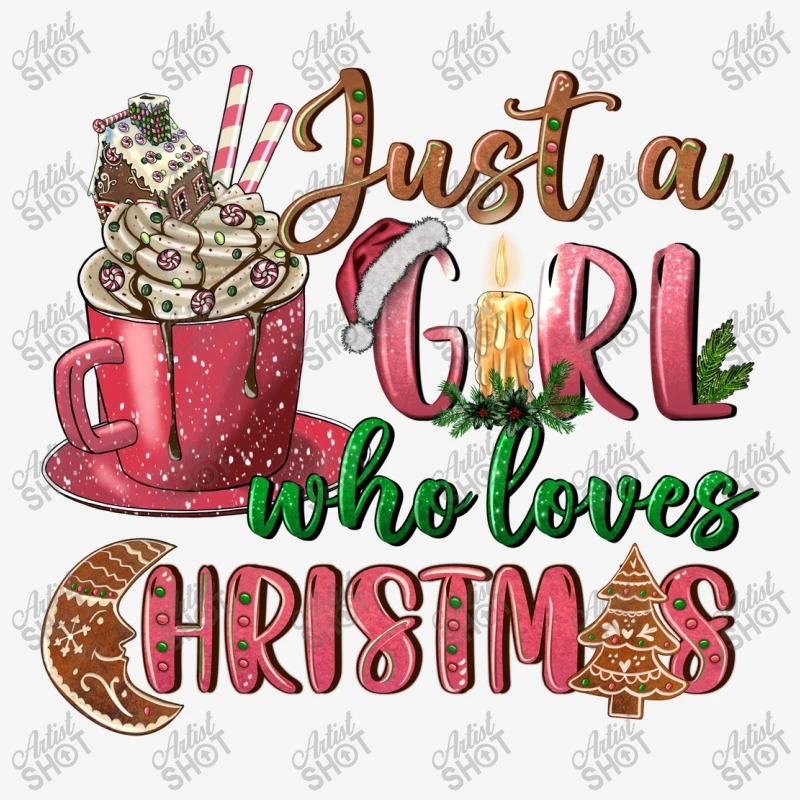 Pink Just A Girl Who Loves Christmas Tote Bags 3 Pink Just A Girl Who Loves Christmas Tote Bags - Image 3