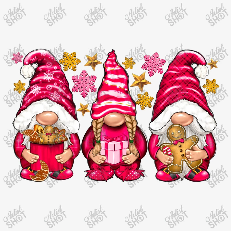 Pink Christmas Gnomes Throw Pillow 3 Pink Christmas Gnomes Throw Pillow - Image 3