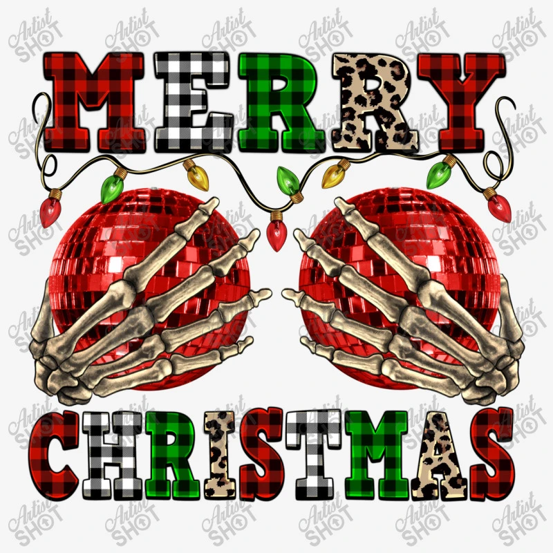 Merry Christmas Skeleton Hands Boobs Throw Pillow 3 Merry Christmas Skeleton Hands Boobs Throw Pillow - Image 3