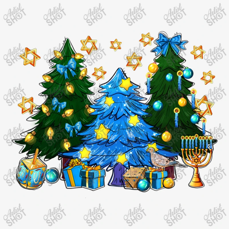 Hannukah Christmas Trees Adjustable Strap Totes 3 Hannukah Christmas Trees Adjustable Strap Totes - Image 3