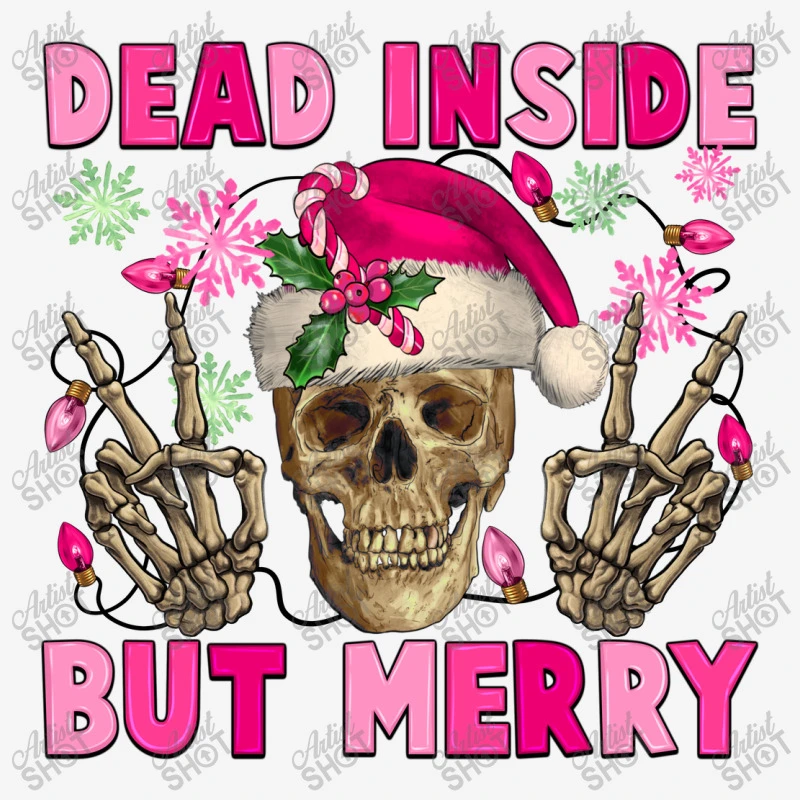 Dead Inside But Merry Pink Christmas Skeleton Adjustable Cap 3 Dead Inside But Merry Pink Christmas Skeleton Adjustable Cap - Image 3