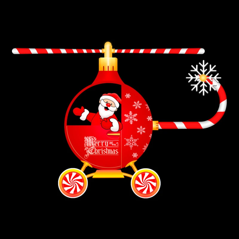 Santa Christmas Holiday Helicopter Adjustable Cap 3 Santa Christmas Holiday Helicopter Adjustable Cap - Image 3