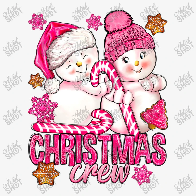 Pink Christmas Crew Snowman Adjustable Strap Totes 3 Pink Christmas Crew Snowman Adjustable Strap Totes - Image 3