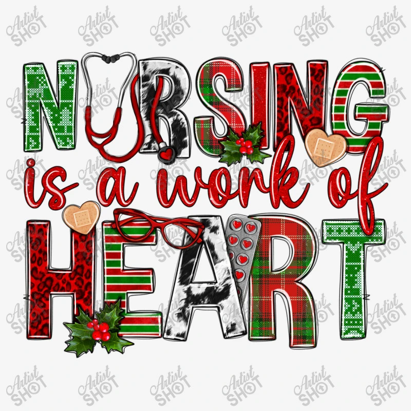 Nursing Is A Work Of Heart Christmas Throw Pillow 3 Nursing Is A Work Of Heart Christmas Throw Pillow - Image 3