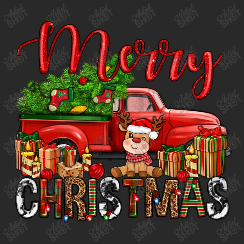 Merry Christmas Truck With Deer Printed Hat 4 Merry Christmas Truck With Deer Printed Hat - Image 4