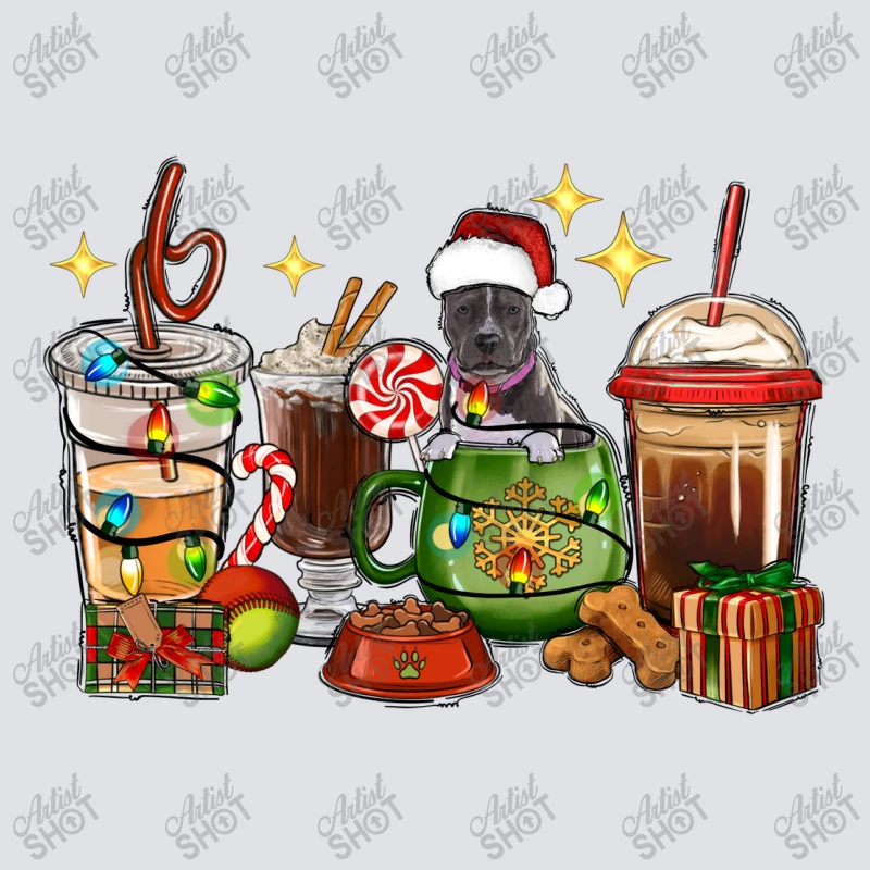 Christmas Coffee Cups With Pitbull Bucket Hat 2 Christmas Coffee Cups With Pitbull Bucket Hat - Image 2