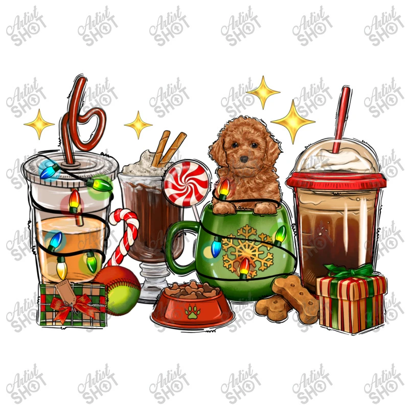 Christmas Coffee Cups With Poodle Stainless Steel Water Bottle 3 Christmas Coffee Cups With Poodle Stainless Steel Water Bottle - Image 3