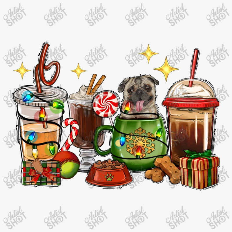 Christmas Coffee Cups With Pug Adjustable Cap 3 Christmas Coffee Cups With Pug Adjustable Cap - Image 3