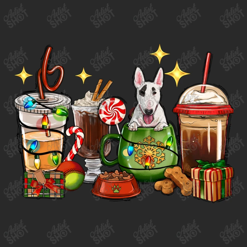 Christmas Coffee Cups With Bull Terrier Printed Hat 4 Christmas Coffee Cups With Bull Terrier Printed Hat - Image 4