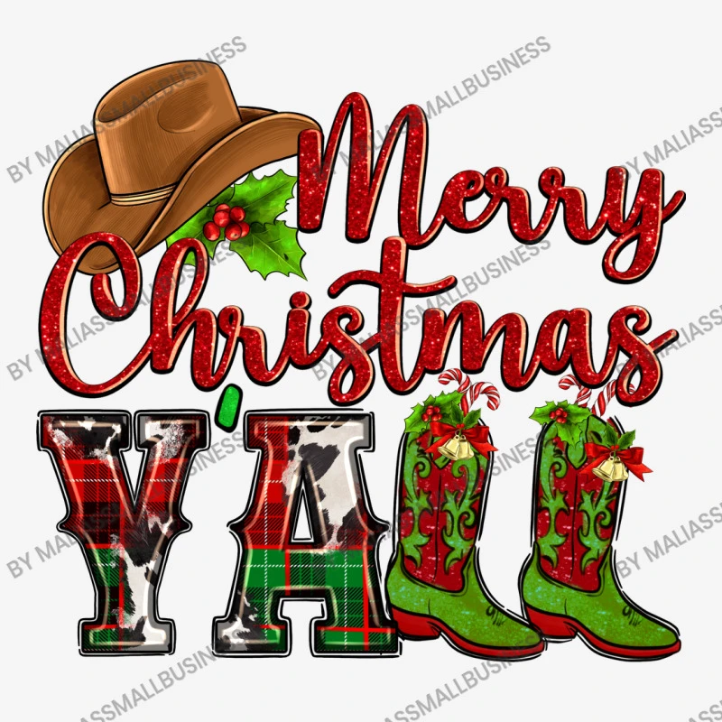 Merry Christmas Y'all Cowboy Adjustable Strap Totes 3 Merry Christmas Y'all Cowboy Adjustable Strap Totes - Image 3