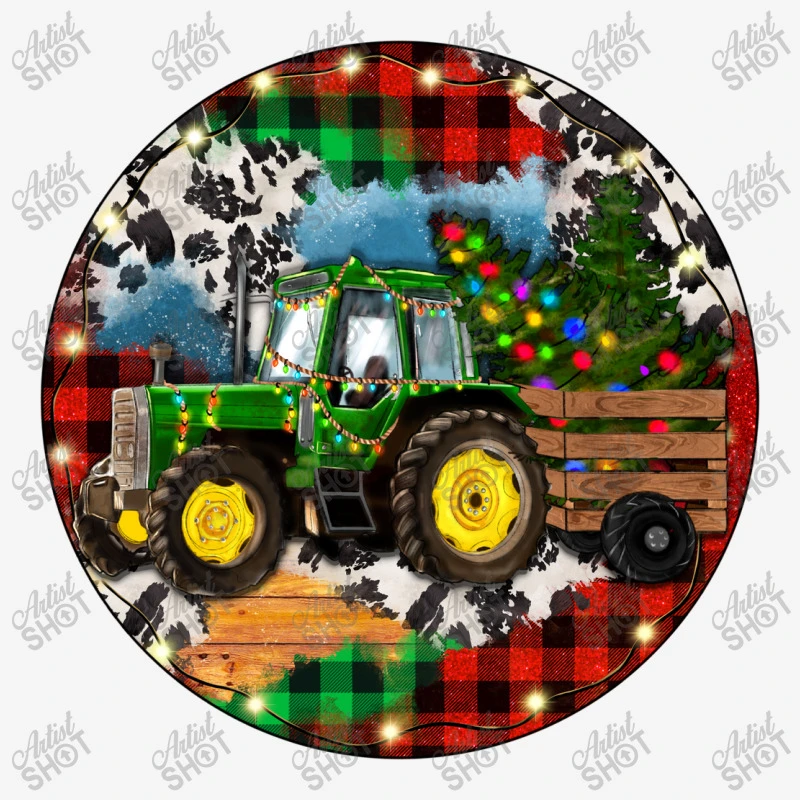 Christmas Farm Tractor Throw Pillow 3 Christmas Farm Tractor Throw Pillow - Image 3