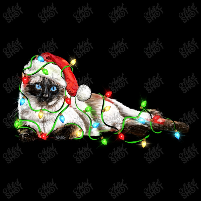 Christmas Siamese Cat Adjustable Cap 3 Christmas Siamese Cat Adjustable Cap - Image 3