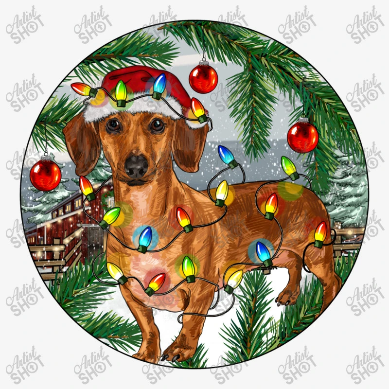 Dachshund Christmas Tree Throw Pillow 3 Dachshund Christmas Tree Throw Pillow - Image 3
