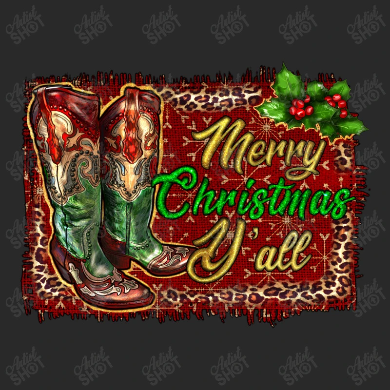 Merry Christmas Y'all Boots Printed Hat 4 Merry Christmas Y'all Boots Printed Hat - Image 4
