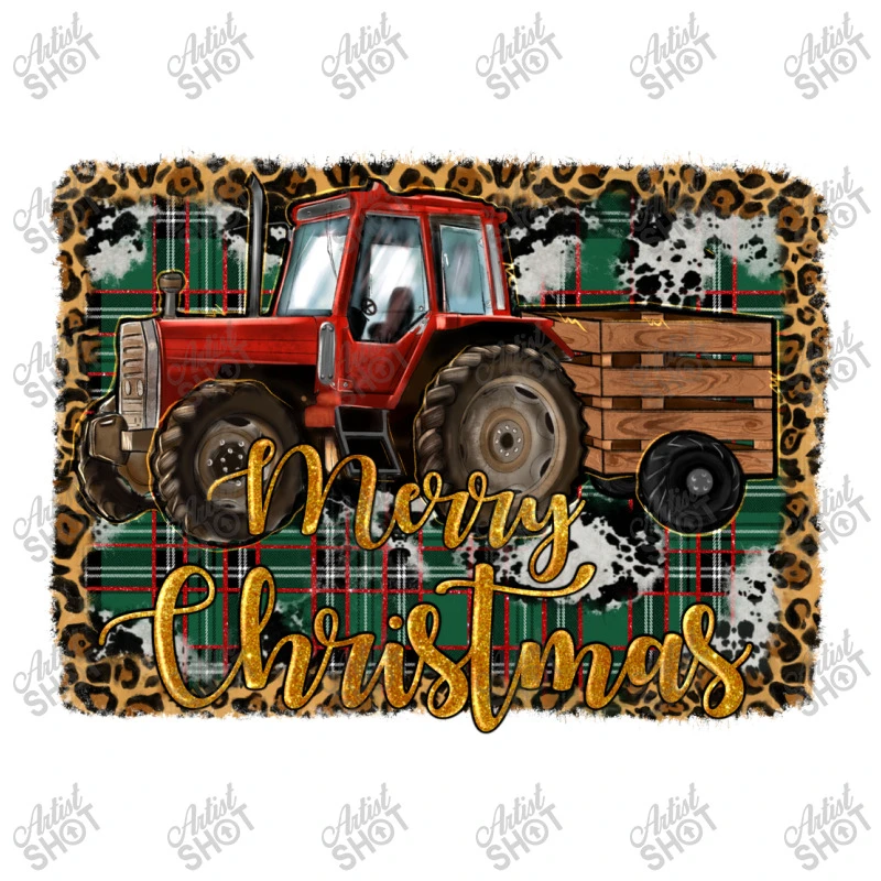 Merry Christmas Farm Tractor Stainless Steel Water Bottle 3 Merry Christmas Farm Tractor Stainless Steel Water Bottle - Image 3