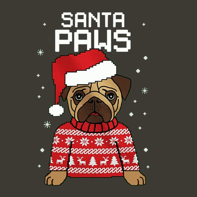 Santa Paws Merry Christmas Bucket Hat 2 Santa Paws Merry Christmas Bucket Hat - Image 2