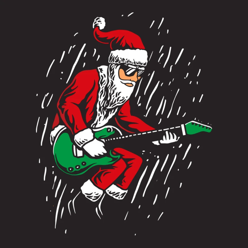 Santa Playing Guitar Christmas Pajama Musician Vintage Cap 3 Santa Playing Guitar Christmas Pajama Musician Vintage Cap - Image 3