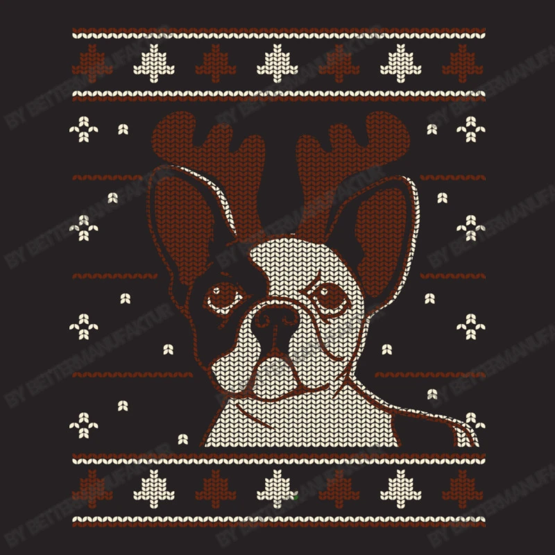 Ugly Christmas French Bulldog Puppy With Reindeer Vintage Cap 3 Ugly Christmas French Bulldog Puppy With Reindeer Vintage Cap - Image 3