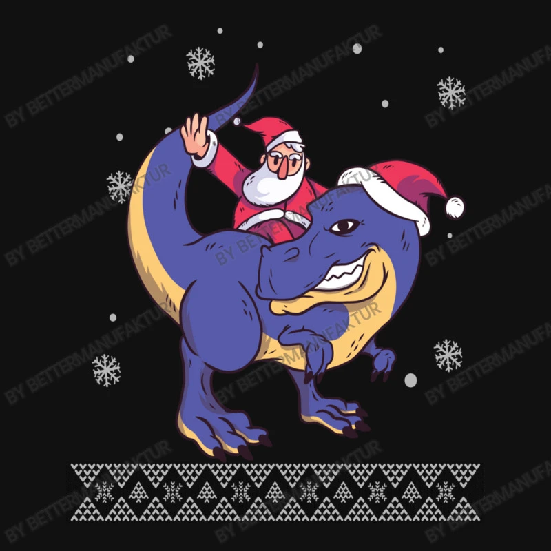 Santa Riding Dinosaur Ugly Christmas Xmas Matching Fanny Pack 2 Santa Riding Dinosaur Ugly Christmas Xmas Matching Fanny Pack - Image 2