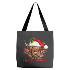 Mooey Christmas Cow Tote Bags