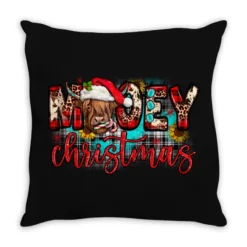 Mooey Christmas Sunflower Throw Pillow