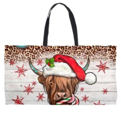 Merry Christmas Cow Weekender Totes