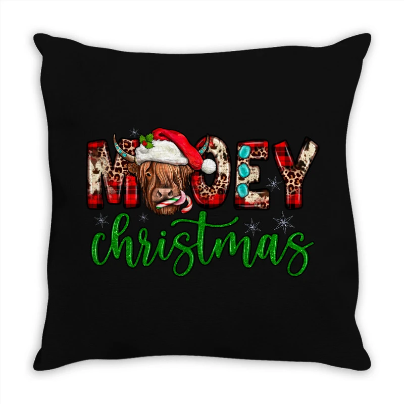Mooey Christmas Throw Pillow 1 Mooey Christmas Throw Pillow