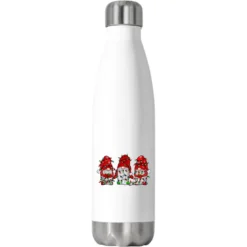 Gnome With Christmas Lights Stainless Steel Water Bottle