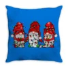 Gnome With Christmas Lights Throw Pillow