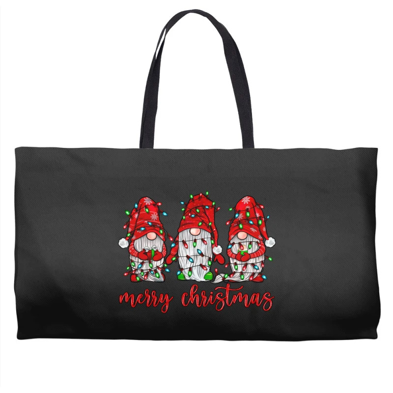 Merry Christmas Gnome With Christmas Lights Weekender Totes 1 Merry Christmas Gnome With Christmas Lights Weekender Totes