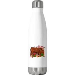 Christmas Gelbvieh Stainless Steel Water Bottle