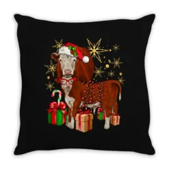 Christmas Hereford Throw Pillow