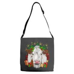 Christmas Simmental Adjustable Strap Totes