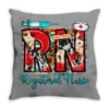 Christmas Rn Registered Nurse Throw Pillow