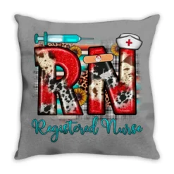 Christmas Rn Registered Nurse Throw Pillow
