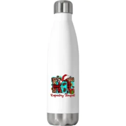 Christmas Rt Respiratory Therapist Stainless Steel Water Bottle