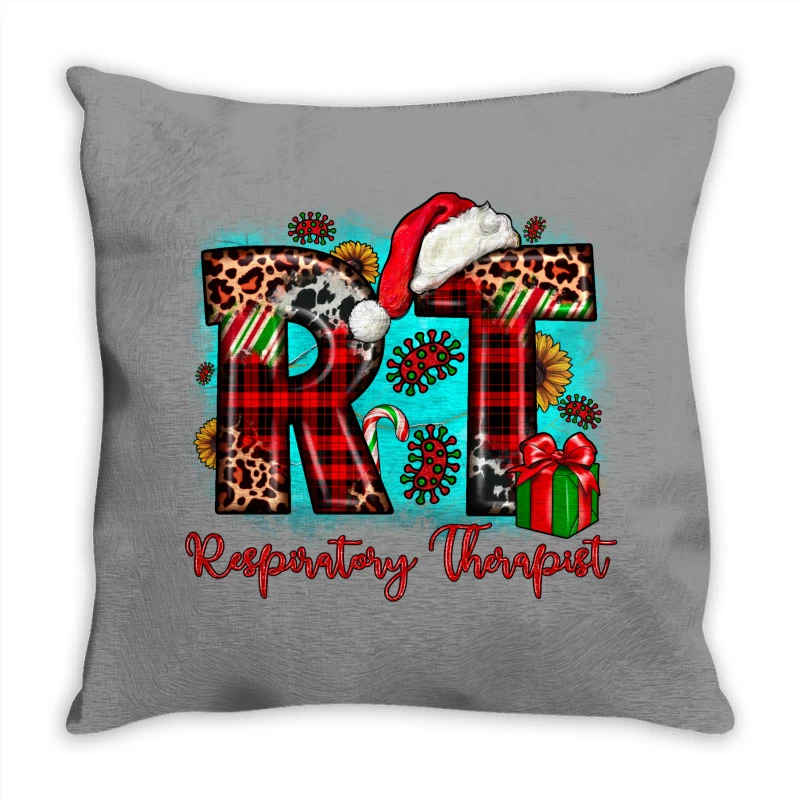 Christmas Rt Respiratory Therapist Throw Pillow 1 Christmas Rt Respiratory Therapist Throw Pillow