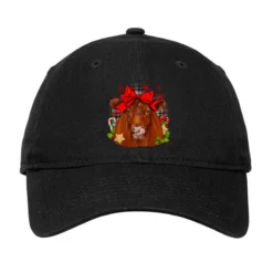 Christmas Red Angus Adjustable Cap