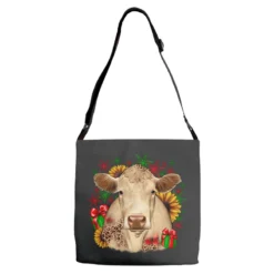 Christmas Charolais Adjustable Strap Totes