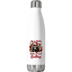 Christmas Life Is Better With A French Bulldog Stainless Steel Water Bottle