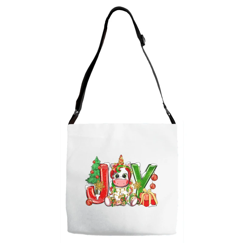 Joy Christmas Unicorn Adjustable Strap Totes 1 Joy Christmas Unicorn Adjustable Strap Totes