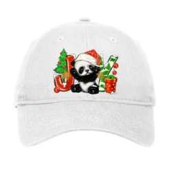 Joy Christmas Panda Adjustable Cap