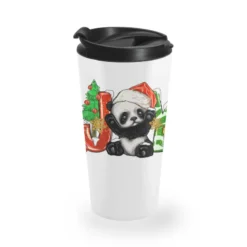 Joy Christmas Panda Travel Mug