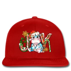 Joy Christmas Hippopotamus Printed Hat