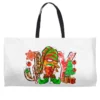 Joy Christmas Elf Gnome Weekender Totes