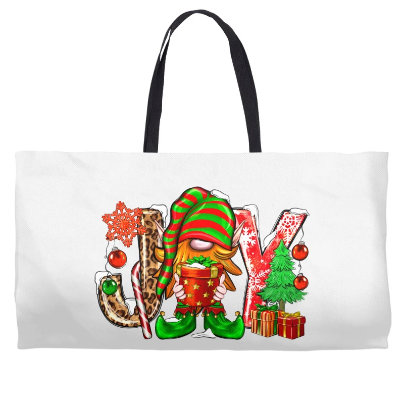Joy Christmas Elf Gnome Weekender Totes 1 Joy Christmas Elf Gnome Weekender Totes